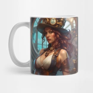 Beautiful Steampunk Lady Mug